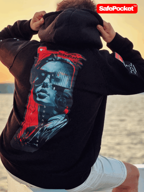 RebelRush Street Rider Classic Hoodie SafePocket™ — ostatnie sztuki