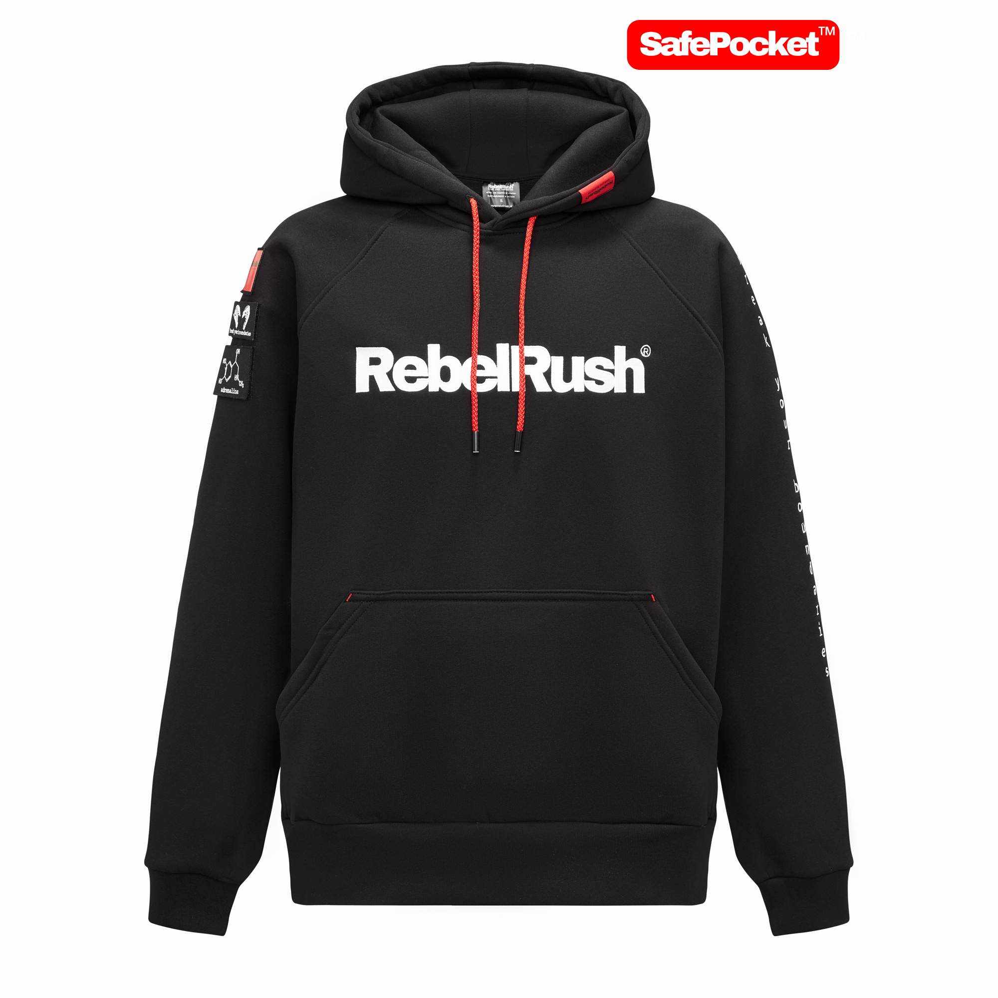RebelRush Street Rider Classic Hoodie - SafePocket™ - SOLD OUT! ostatnie sztuki - obrazek 3