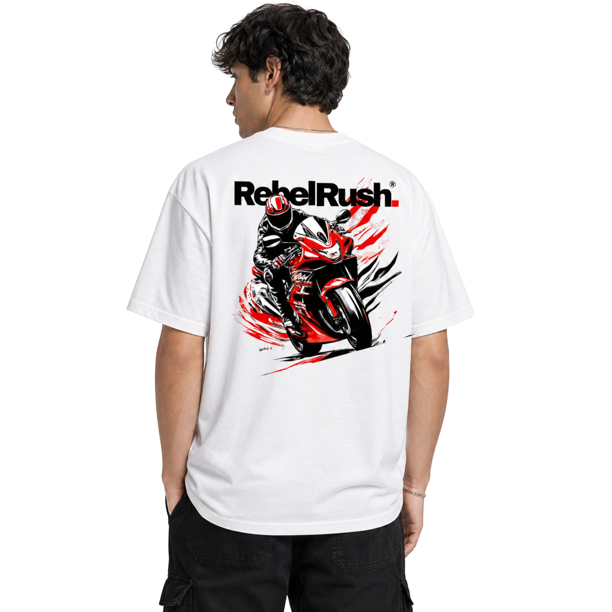 RebelRush Oversize Streetwear Rebel. T-shirt White SOLD OUT - ostatnie sztuki