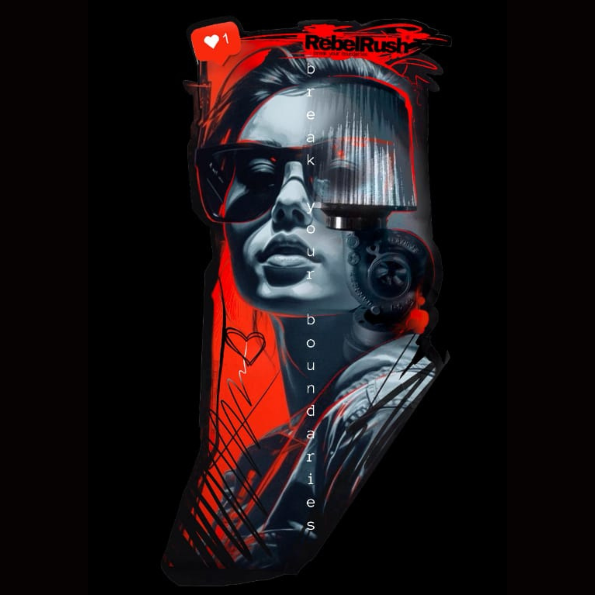 RebelRush Street Rider Classic Hoodie - SafePocket™ - SOLD OUT! ostatnie sztuki - obrazek 5