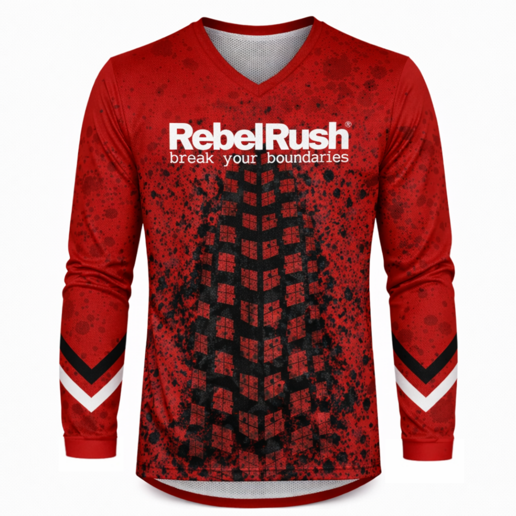RebelRush MX ROOST Red — bluza cross motocross front czerwona