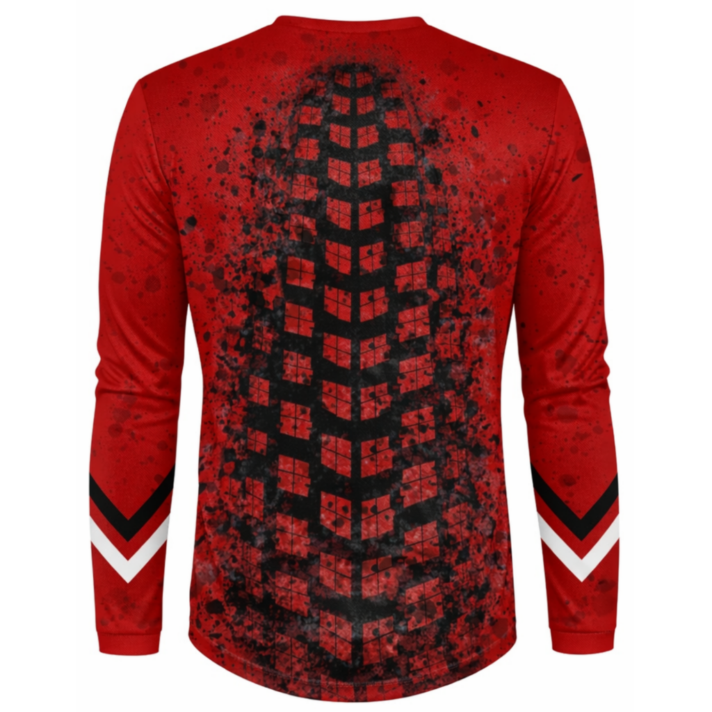 RebelRush MX ROOST Red — bluza cross widok tył czerwona