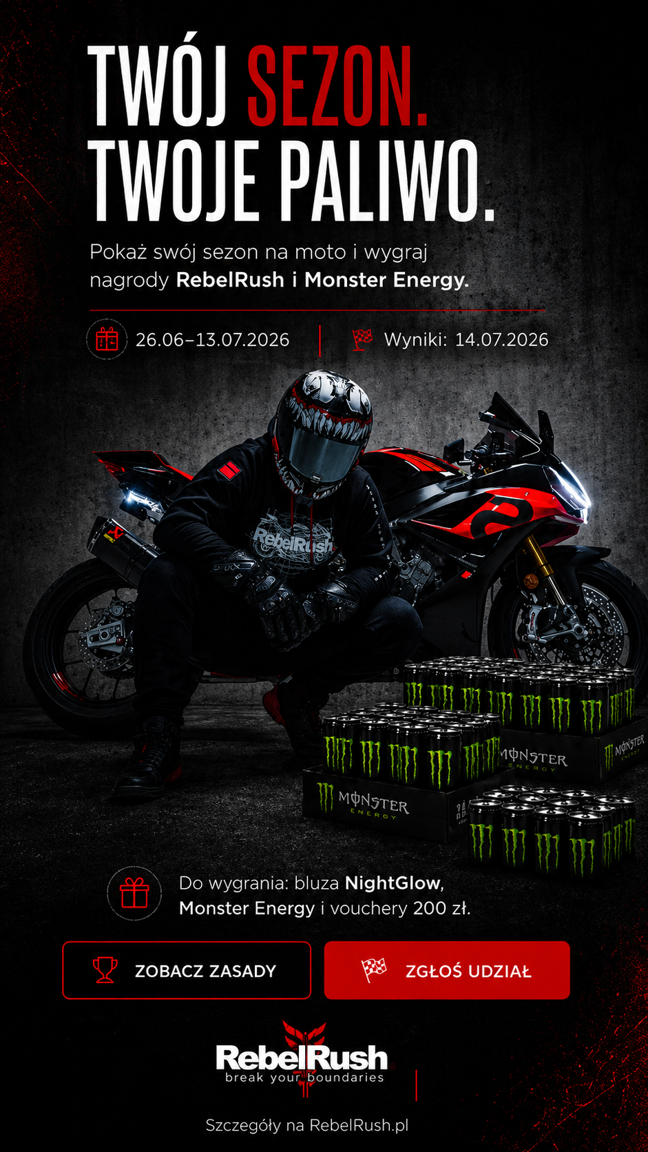 Bluza RebelRush NightGlow Blueprint z haftem świecącym w ciemności